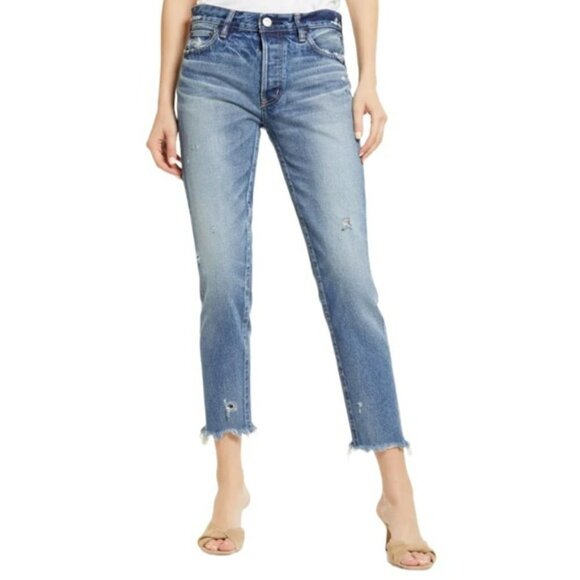 Moussy Merry Distressed Tapered Jeans - Picture 10 of 11